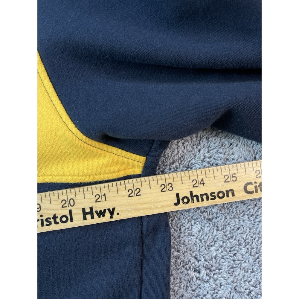 IZOD Sweater Rugby Sweatshirt Men's XL Blue Yellow Long Sleeve 1/4 Zip Preppy - Picture 7 of 8